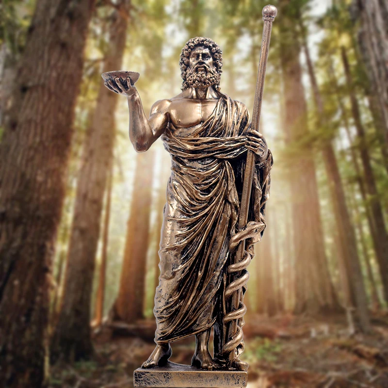 Greek God Statue Askler Lotus Sculpture Golden Resin Statue Resin Crafts Home Decoration Accessories Art Materials gift
Greek God Statue Askler Lotus Sculpture Golden Resin Statue Resin Crafts Home Decoration Accessories Art Materials gift