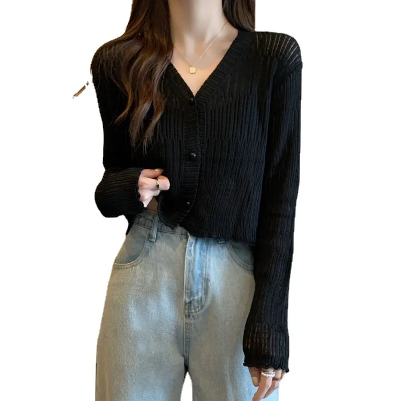 Ice Silk Knitted Cardigan Women's Summer Thin Short Shawl Outer Match Blouse Sun Protection Coat Waistcoat Top
Ice Silk Knitted Cardigan Women's Summer Thin Short Shawl Outer Match Blouse Sun Protection Coat Waistcoat Top