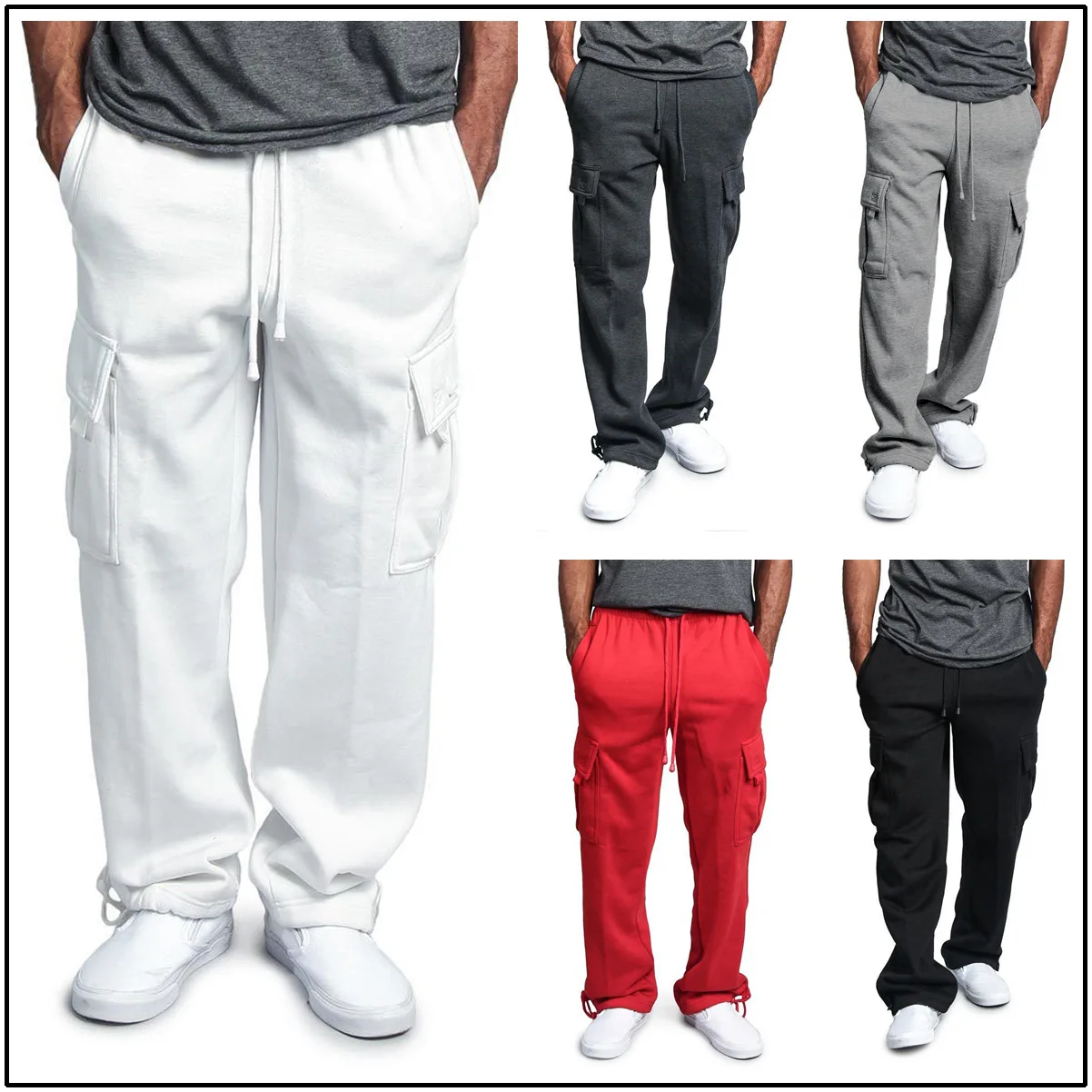New AliExpress Men's Casual Sports Multi-pocket Loose Straight Cargo Pants Men Clothing Moletom Masculino Trousers Joggers
New AliExpress Men's Casual Sports Multi-pocket Loose Straight Cargo Pants Men Clothing Moletom Masculino Trousers Joggers