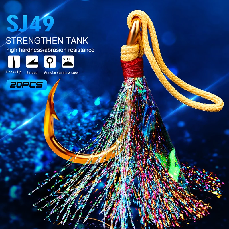 1/0-11/0 Jigging Hook Saltwater Fishing Hooks Assist Barbed Sharp Hook High Carbon Steel Treble Hooks Feather Sea Fishing Hook
1/0-11/0 Jigging Hook Saltwater Fishing Hooks Assist Barbed Sharp Hook High Carbon Steel Treble Hooks Feather Sea Fishing Hook