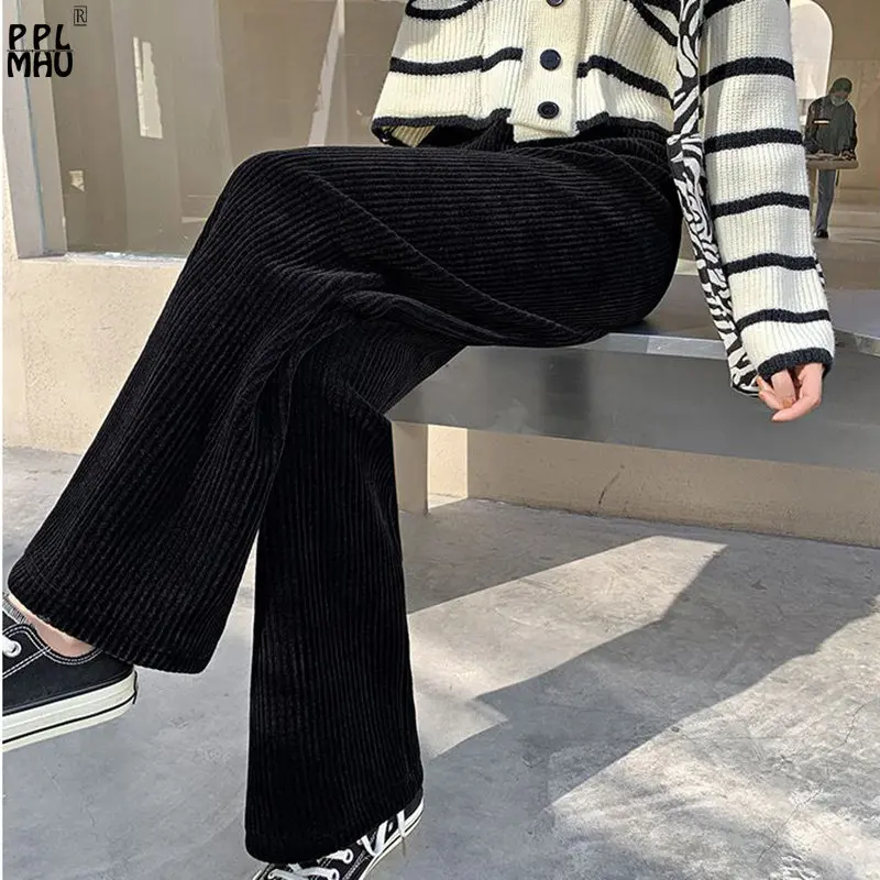 High Waist Loose Warm Straight Pantalon Korean Casual Elegant Trousers Winter Add Velvet Thick Corduroy Wide Leg Pants For Women
High Waist Loose Warm Straight Pantalon Korean Casual Elegant Trousers Winter Add Velvet Thick Corduroy Wide Leg Pants For Women