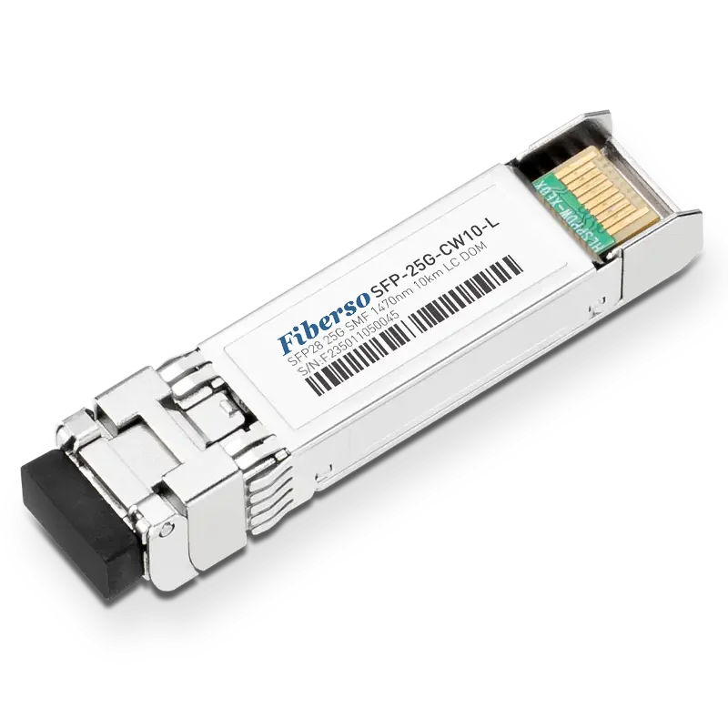 Fiberso SFP28 25G CWDM модуль LR 10 км коротковолновый 1470-1570 нм SM оптоволоконный трансивер