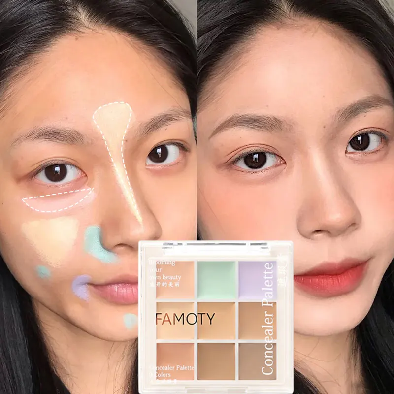 9 Color Concealer Palette Waterproof Long-lasting Cover Spot Ance Mark Dark Circle Brightening Skin Makeup Base Foundation Cream
9 Color Concealer Palette Waterproof Long-lasting Cover Spot Ance Mark Dark Circle Brightening Skin Makeup Base Foundation Cream