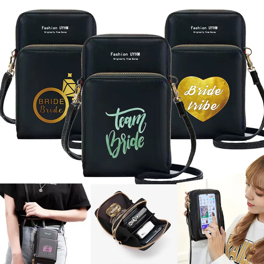 Touch Screen Phone Bag Shoulder Messenger Bags Card Holders Women Leather Zipper Bride Print Clutch Purse Crossbody Handbag
Touch Screen Phone Bag Shoulder Messenger Bags Card Holders Women Leather Zipper Bride Print Clutch Purse Crossbody Handbag