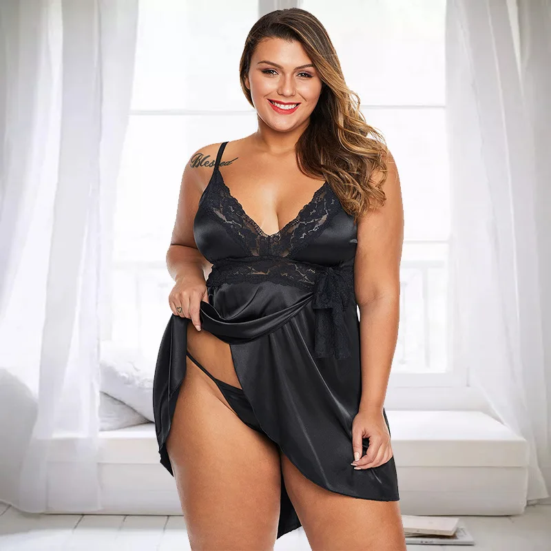Sexy Lingerie Women V-neck Lace Patchwork 2 Piece Set Sexy Dress Plus Size Lingerie Porno 5XL Pajamas Lenceria Sensual Mujer
Sexy Lingerie Women V-neck Lace Patchwork 2 Piece Set Sexy Dress Plus Size Lingerie Porno 5XL Pajamas Lenceria Sensual Mujer