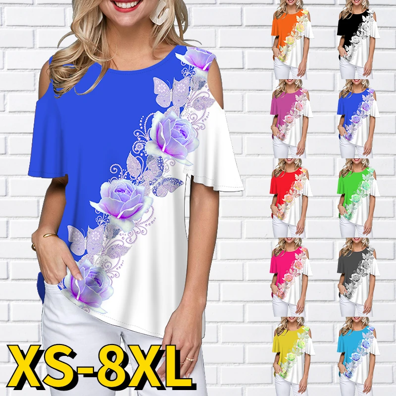 Женские топы с круглым вырезом и цветочным принтом, летние новые женские модные повседневные пуловеры с открытыми плечами
Женские топы с круглым вырезом и цветочным принтом, летние новые женские модные повседневные пуловеры с открытыми плечами