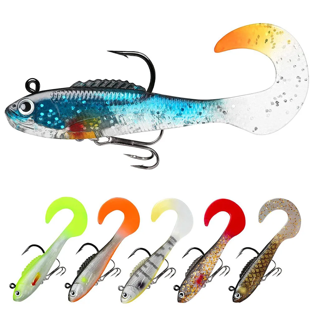 6pcs Fishing Lure Double Hook Bionic Bait Fluorescent False Soft Baits T-tail Lures Walleye Pike Fish Salmon Redfish Fish Tackle
6pcs Fishing Lure Double Hook Bionic Bait Fluorescent False Soft Baits T-tail Lures Walleye Pike Fish Salmon Redfish Fish Tackle