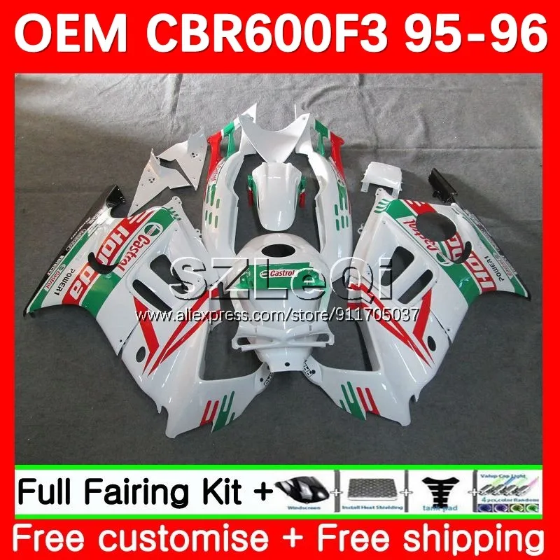white green Injection Body +Tank For HONDA CBR 600F3 600 CBR600 F3 FS CC CBR600F3 95 96 CBR600FS 1995 1996 OEM Fairing 34LQ.141
white green Injection Body +Tank For HONDA CBR 600F3 600 CBR600 F3 FS CC CBR600F3 95 96 CBR600FS 1995 1996 OEM Fairing 34LQ.141