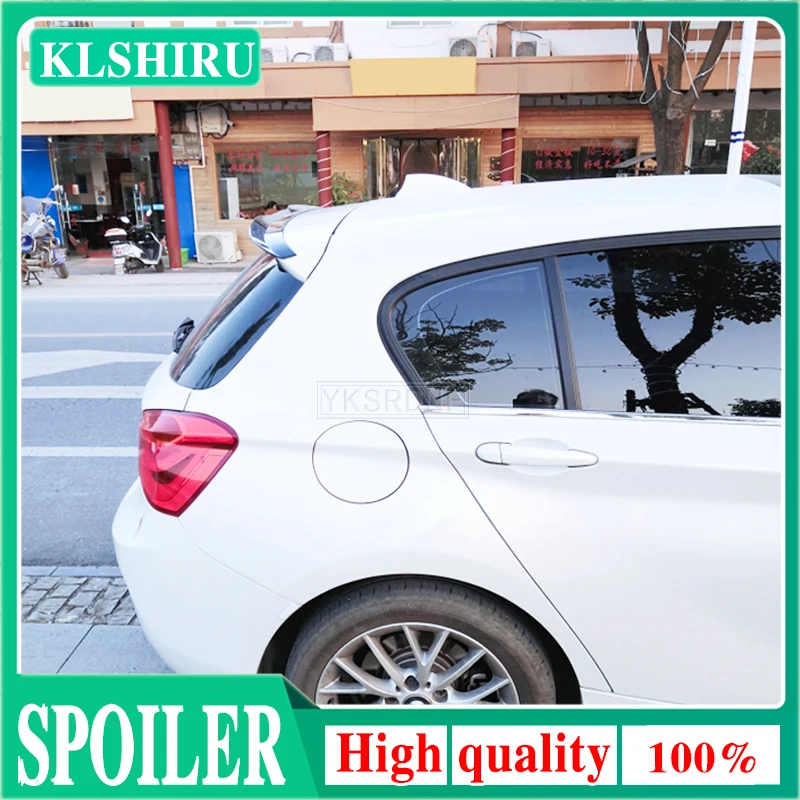 

KLSHIRU For BMW F20 116 118 120 125 M135I spoiler High Quality ABS Material Car Rear Wing Primer Color spoiler 2012-2015