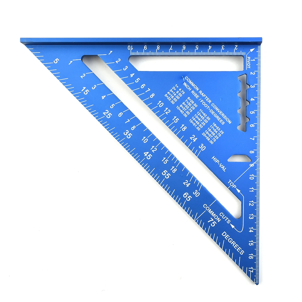 Protractor Ruler Triangle Ruler Scriber 7/12 inch Aluminum Alloy Blue DIY High stength Measuring tool Portable
Protractor Ruler Triangle Ruler Scriber 7/12 inch Aluminum Alloy Blue DIY High stength Measuring tool Portable