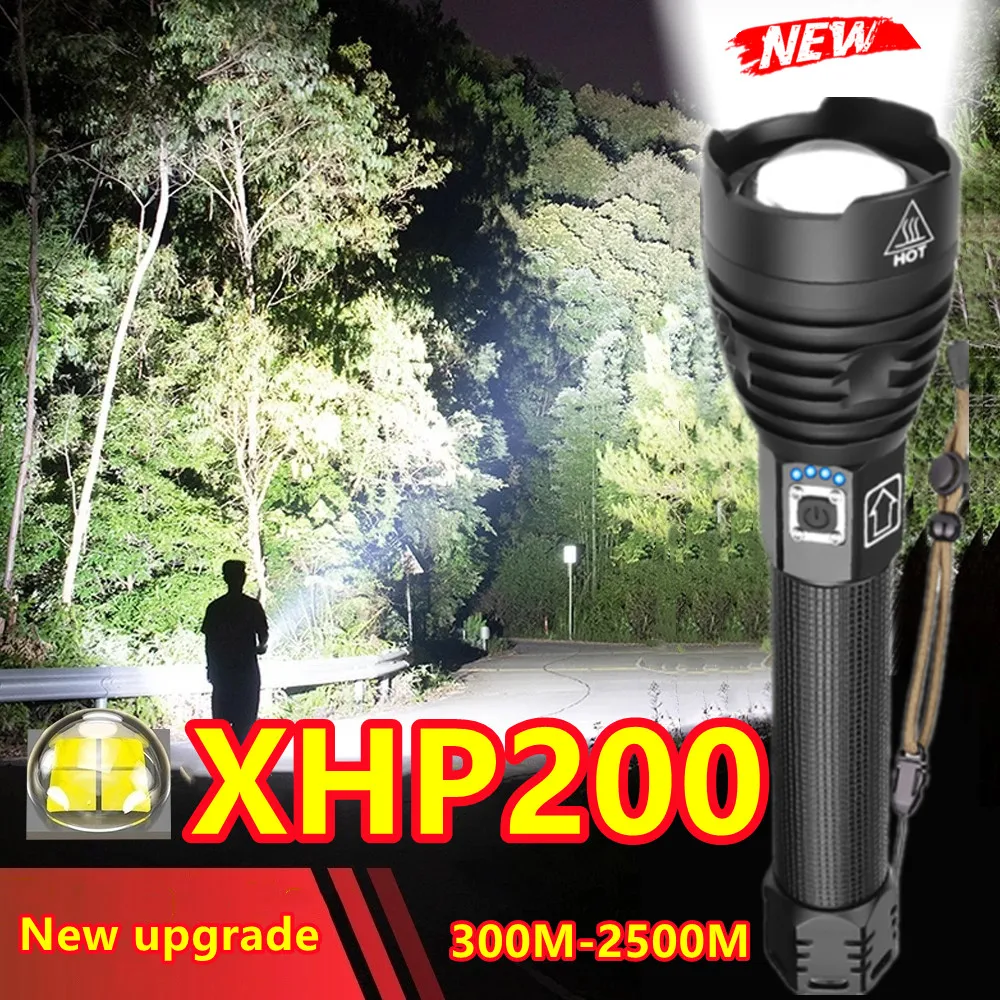 Super XHP200 Most Powerful Led Flashlight torch XHP90 P70 High power tactical flashlight USB rechargeable Waterproof flash light
Super XHP200 Most Powerful Led Flashlight torch XHP90 P70 High power tactical flashlight USB rechargeable Waterproof flash light