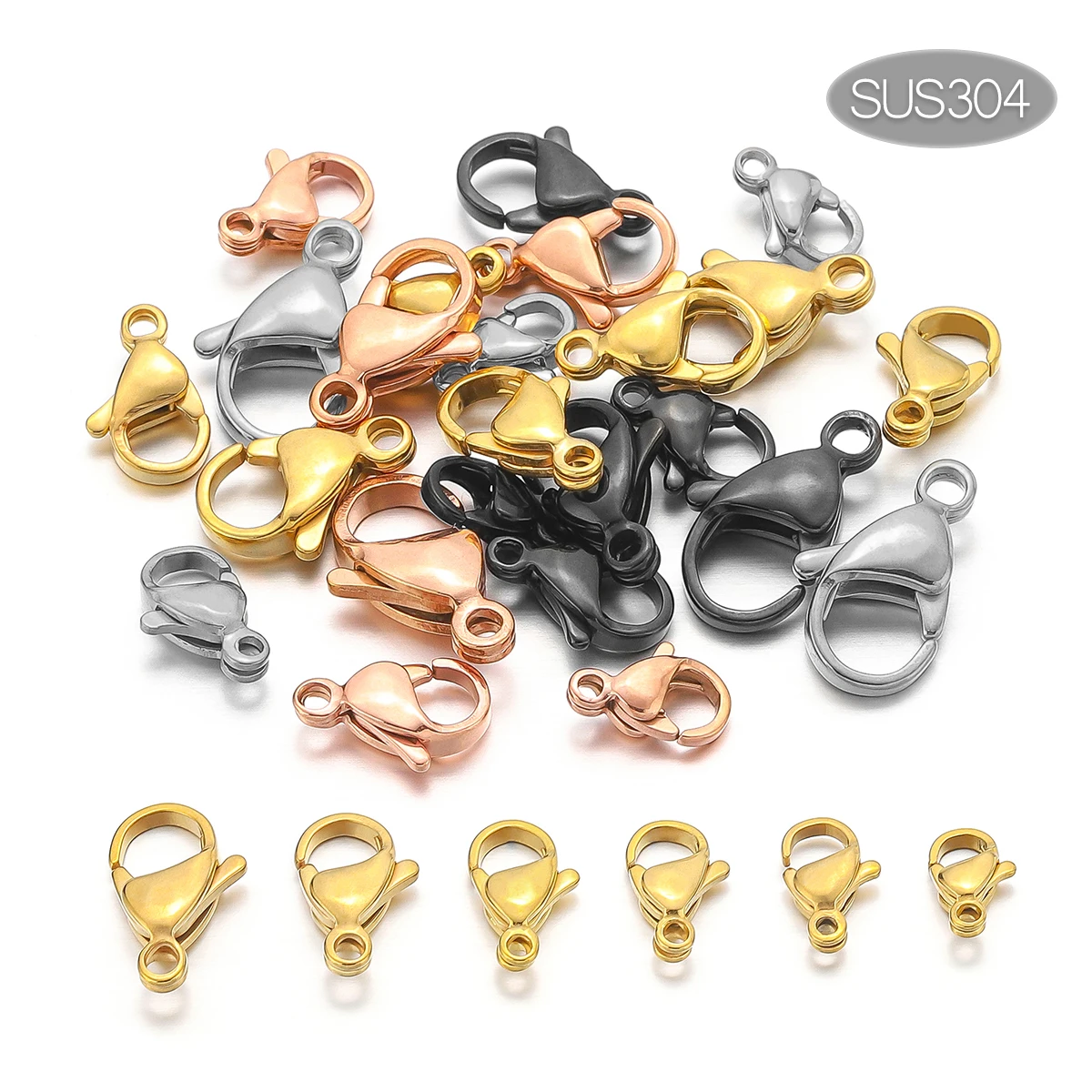 10-20Pcs High Quality Stainless Steel Lobster Clasps Lobster Claw Clasp Clip For DIY Handmade Necklace Bracelet Jewelry Making
10-20Pcs High Quality Stainless Steel Lobster Clasps Lobster Claw Clasp Clip For DIY Handmade Necklace Bracelet Jewelry Making