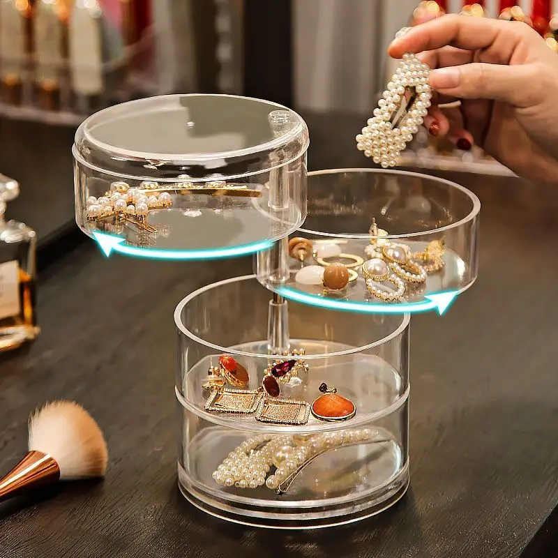 Sleek and Stylish Jewelry Storage Box Smart Rotating Jewelry Box with Rotating Layers for Rings Earrings Necklaces and Bracele
Sleek and Stylish Jewelry Storage Box Smart Rotating Jewelry Box with Rotating Layers for Rings Earrings Necklaces and Bracele