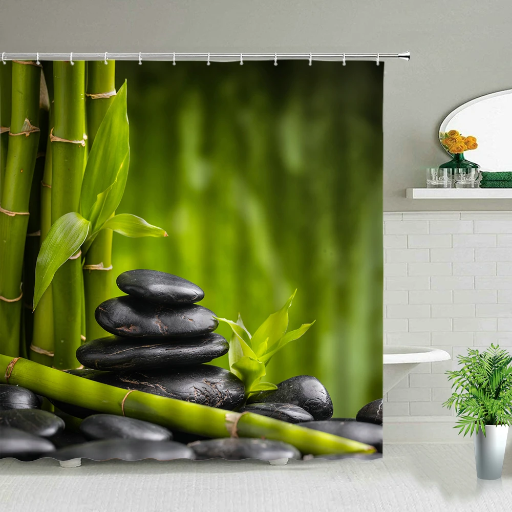 Landscape Shower Curtains Set Zen Stone Waterproof Polyester Punch-Free Shower Curtain Hanging Cloth Bathroom Decor with Hooks
Landscape Shower Curtains Set Zen Stone Waterproof Polyester Punch-Free Shower Curtain Hanging Cloth Bathroom Decor with Hooks