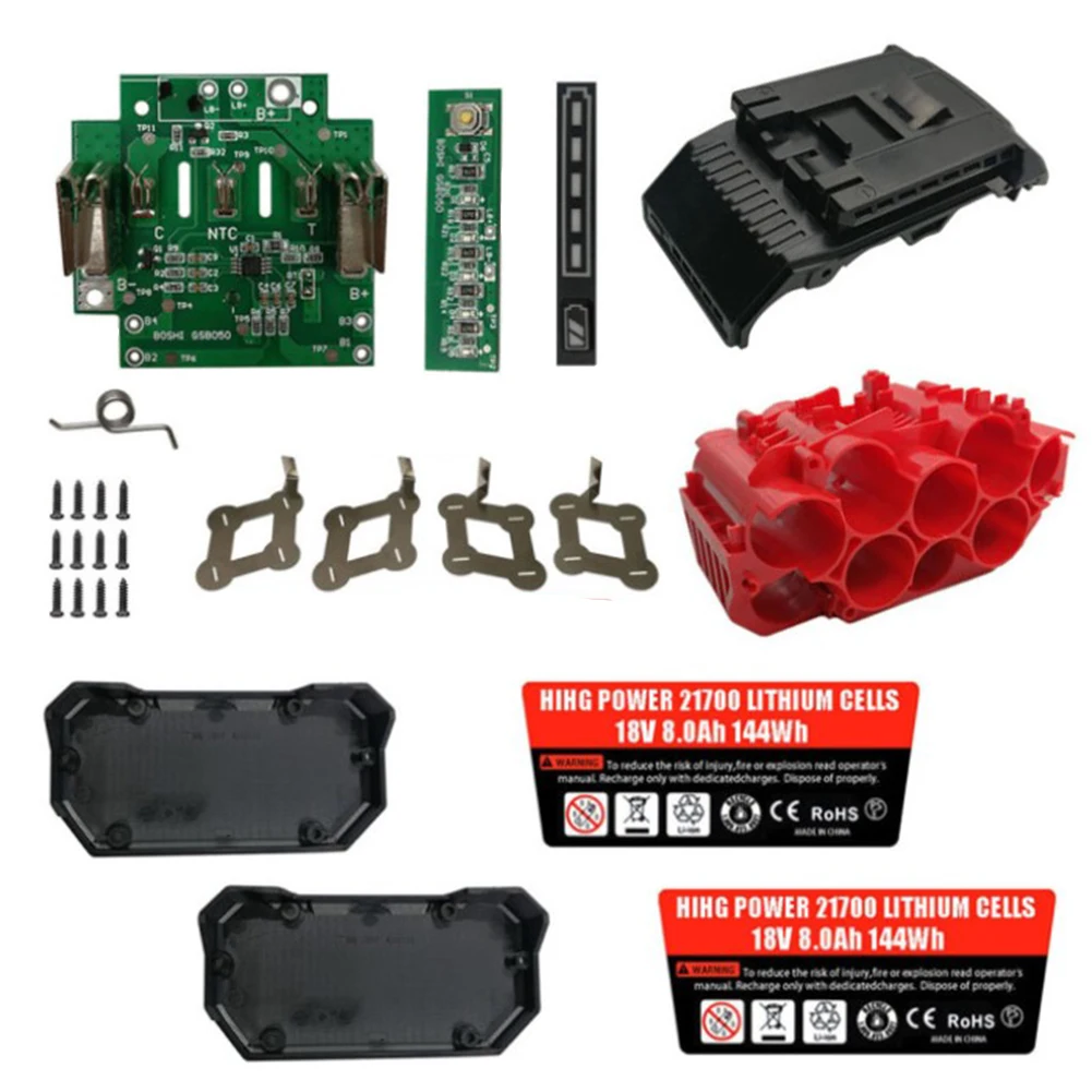 BAT618 Battery Plastic Case 10 Core For 21700 Li-ion Battery Cover PCB Circuit Board Boschs 18V Power Tool Accessories
BAT618 Battery Plastic Case 10 Core For 21700 Li-ion Battery Cover PCB Circuit Board Boschs 18V Power Tool Accessories