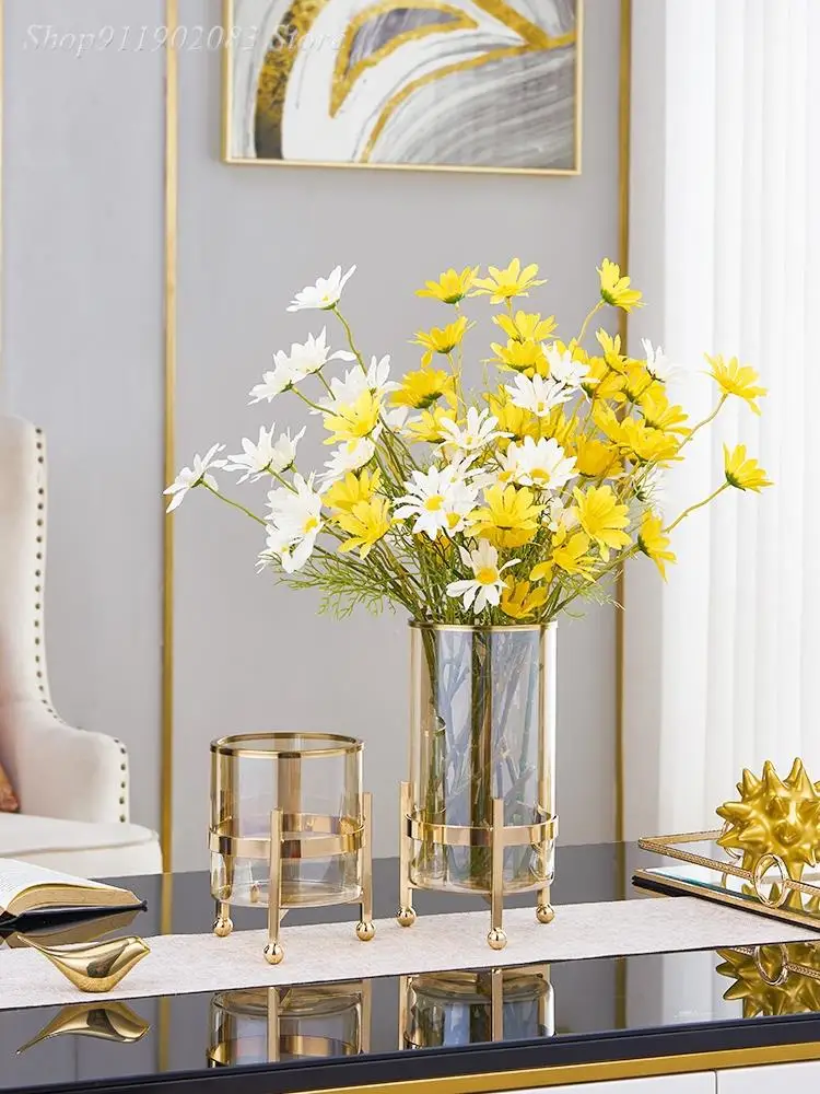 Simple Modern Glass Vase Metal Bracket Transparent Flower Arrangement Hydroponics Flower Vase Creative Home Decoration Wedding
Simple Modern Glass Vase Metal Bracket Transparent Flower Arrangement Hydroponics Flower Vase Creative Home Decoration Wedding