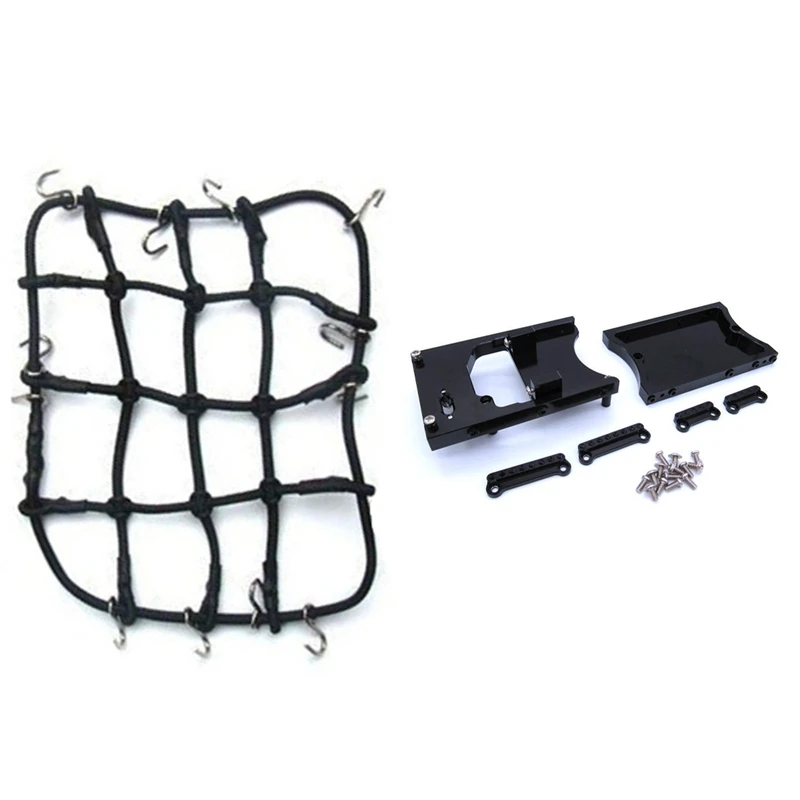 2 Set RC Car Part: 1 Pcs Elastic Luggage Net Black & 1 Set Metal Steering Servo Fixed Mount Bracket Beam
2 Set RC Car Part: 1 Pcs Elastic Luggage Net Black & 1 Set Metal Steering Servo Fixed Mount Bracket Beam