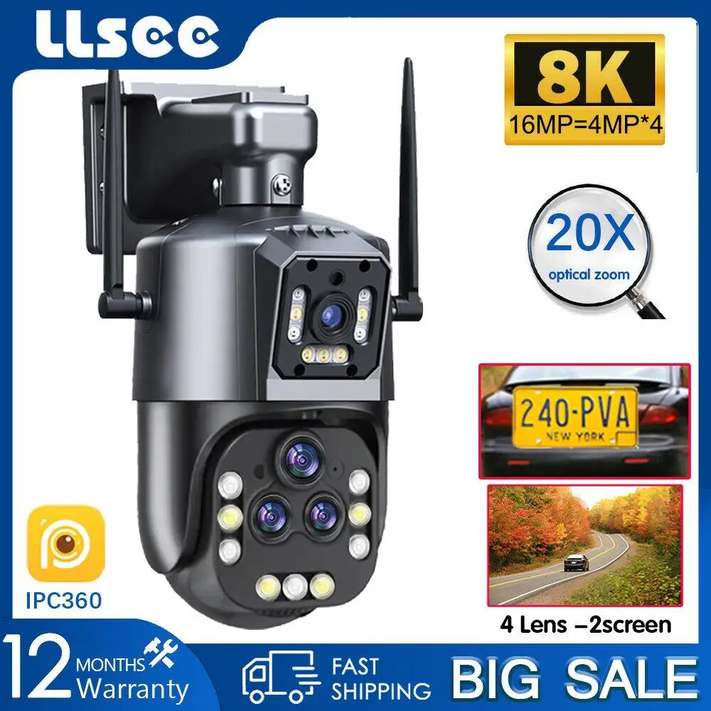 LLSEE, 20X оптический зум, IP - камера, беспроводная наружная камера CCTV, облако WIIF цветное ночное видение, мобильное сопровождение гидроизоляция, двусторонний разговор
LLSEE, 20X оптический зум, IP - камера, беспроводная наружная камера CCTV, облако WIIF цветное ночное видение, мобильное сопровождение гидроизоляция, двусторонний разговор