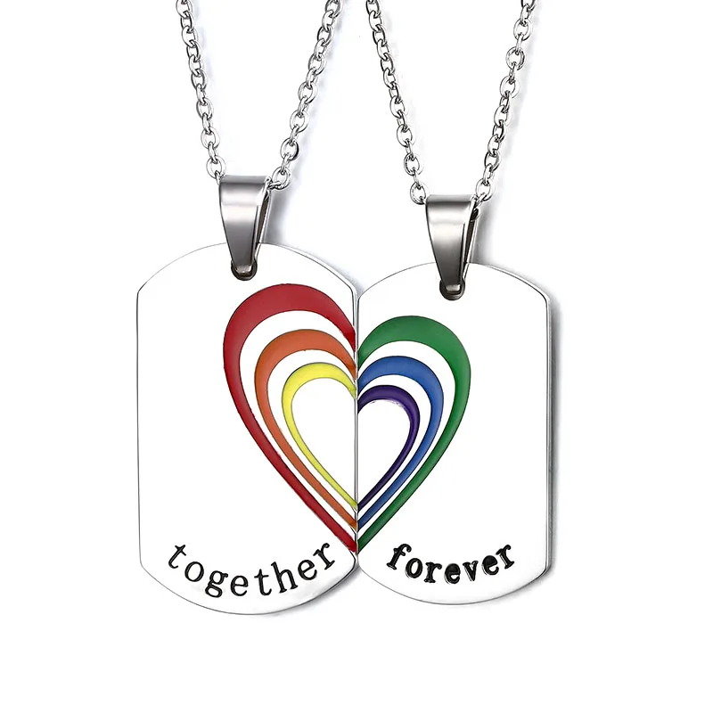 LGBT Rainbow Love Hangtag Stainless Steel Couple Necklace Men and Women Homosexual Pride Titanium Steel Ornaments Gift
LGBT Rainbow Love Hangtag Stainless Steel Couple Necklace Men and Women Homosexual Pride Titanium Steel Ornaments Gift