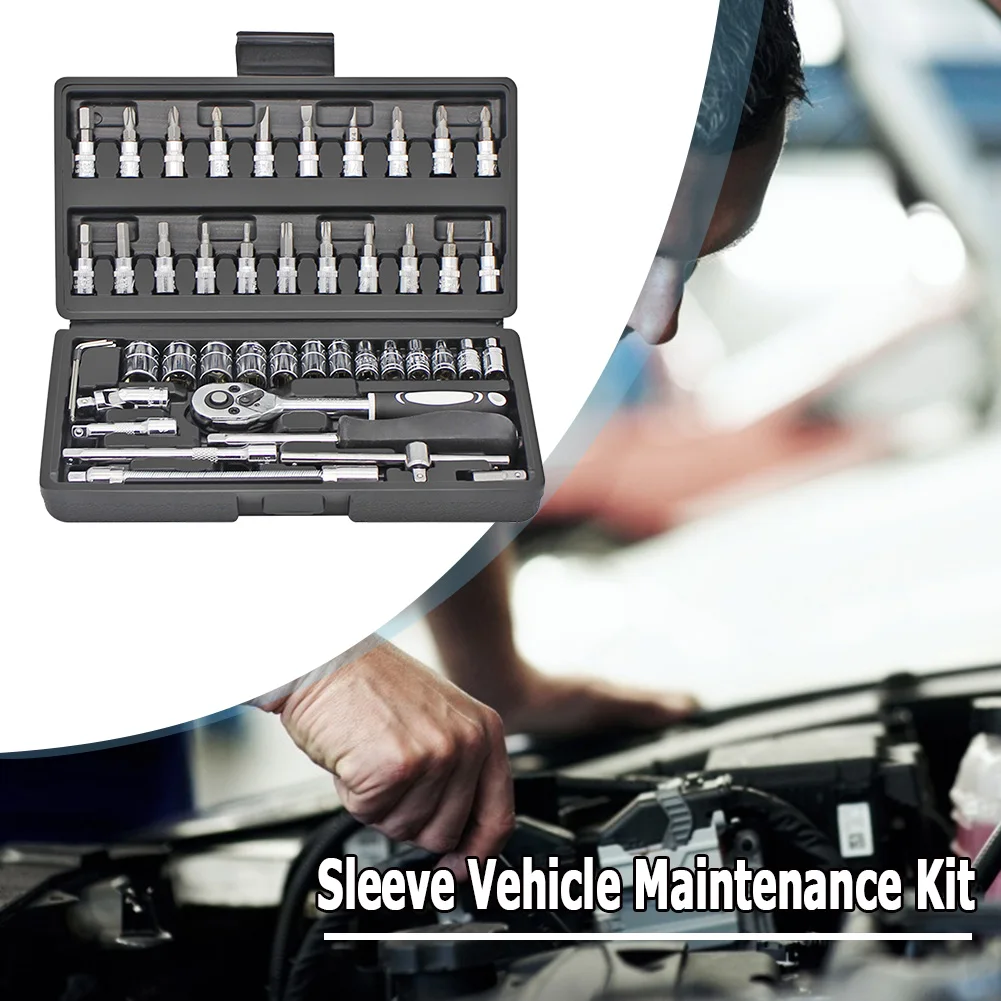 46pcs Hand Tools Ratchet Wrench Set Multi-functional Combination Toolbox Wrench Household Hardware Repair Set
46pcs Hand Tools Ratchet Wrench Set Multi-functional Combination Toolbox Wrench Household Hardware Repair Set