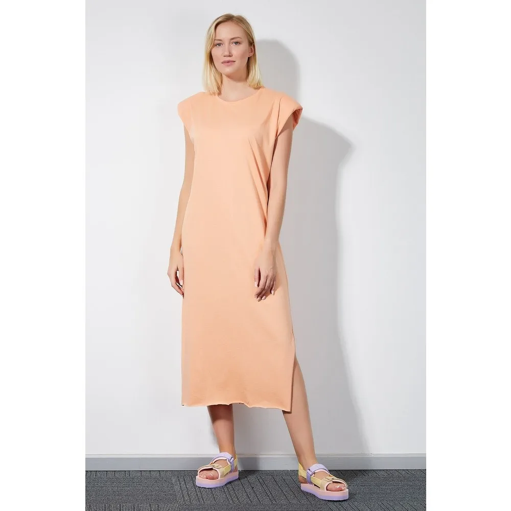 With shoulder pads Sleeveless Salmon Long Dress Women Summer Dress Casual Long Prom Midi Maxi
With shoulder pads Sleeveless Salmon Long Dress Women Summer Dress Casual Long Prom Midi Maxi