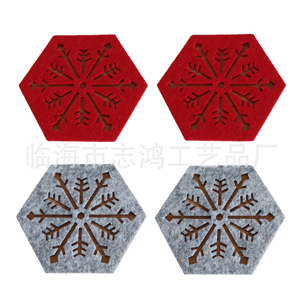 New Christmas Hexagon Shape Snowflake Coaster Heat Insulated Cup Mats Creative Stain Resistant Drinks Coasters set Party Decor
New Christmas Hexagon Shape Snowflake Coaster Heat Insulated Cup Mats Creative Stain Resistant Drinks Coasters set Party Decor