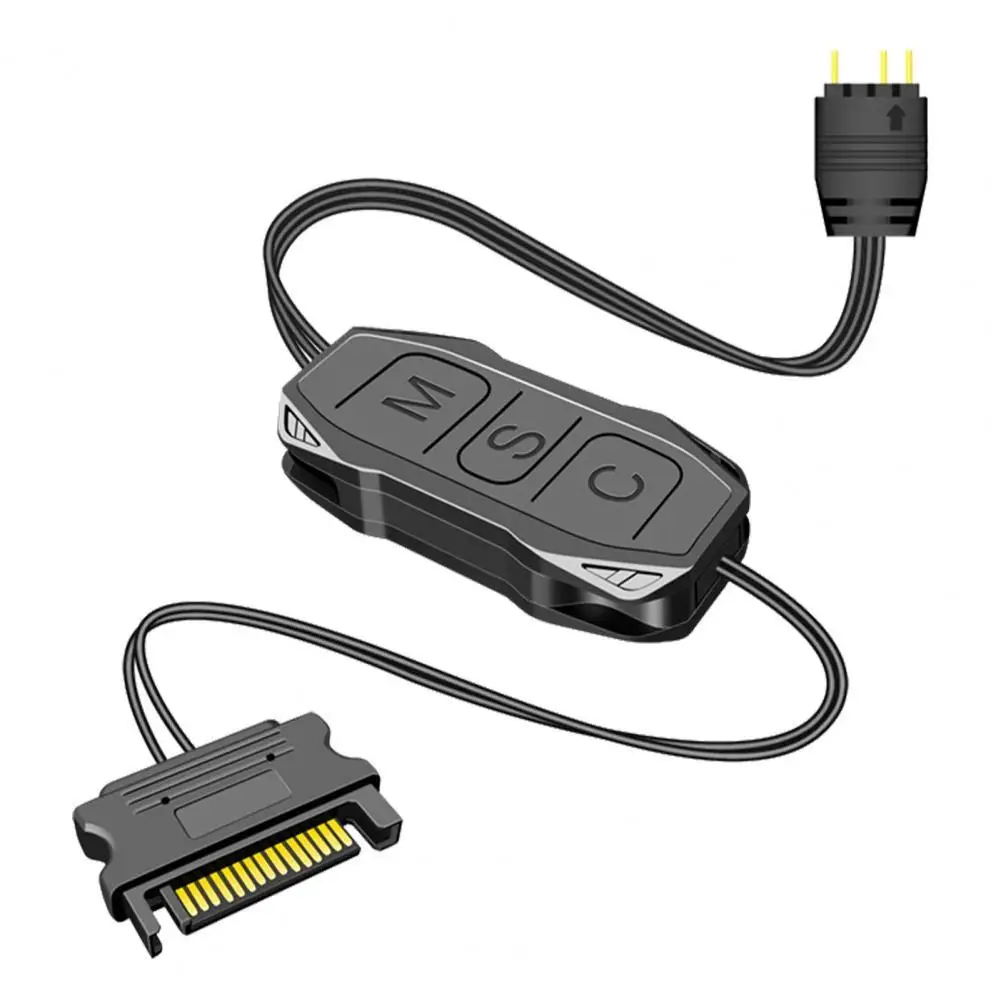 ARGB Controller Lengthen Cable Wide Compatibility 3 Pin to SATA Pin Power Supply Case Fan Black Mini RGB Controller
ARGB Controller Lengthen Cable Wide Compatibility 3 Pin to SATA Pin Power Supply Case Fan Black Mini RGB Controller