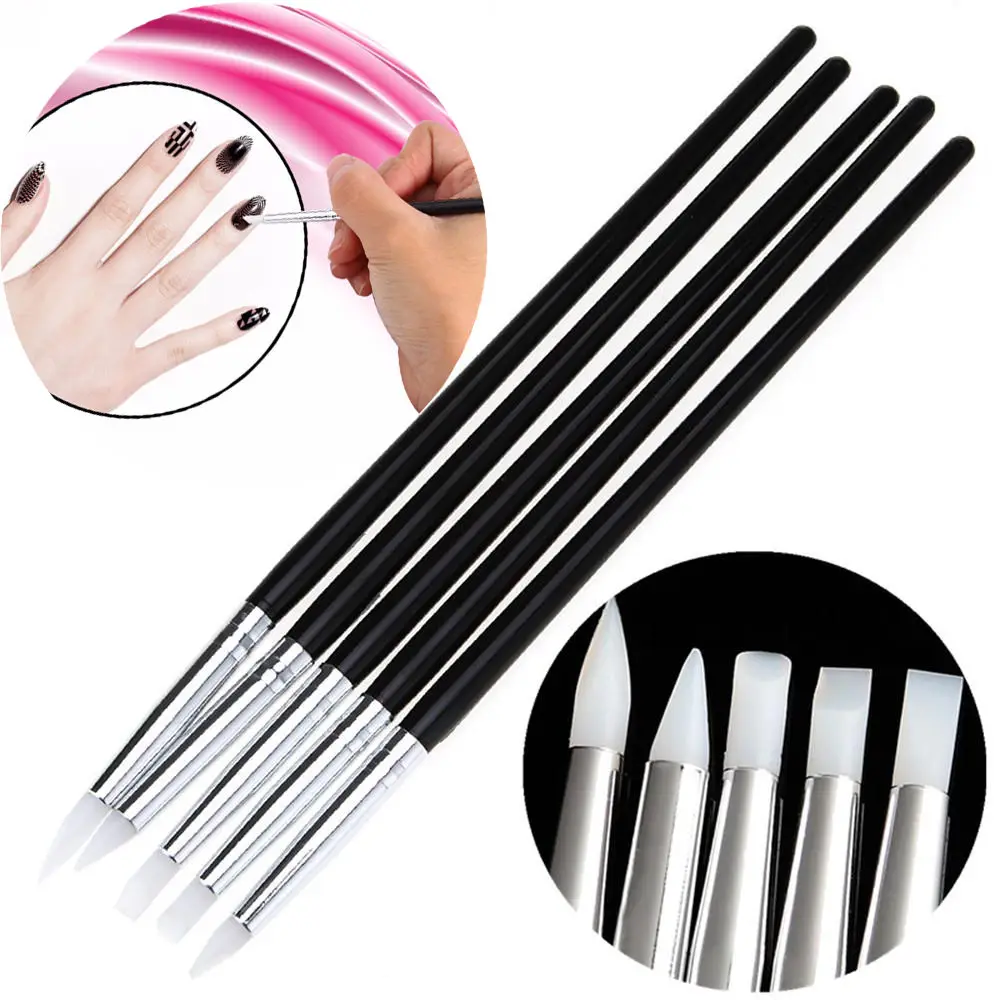 5pcs Wooden Metal Handle Silicone Nail Art Design Stamp Pen Brush Uv Gel Carving Craft Pencil Manicure Drawing Accessories Tool
5pcs Wooden Metal Handle Silicone Nail Art Design Stamp Pen Brush Uv Gel Carving Craft Pencil Manicure Drawing Accessories Tool
