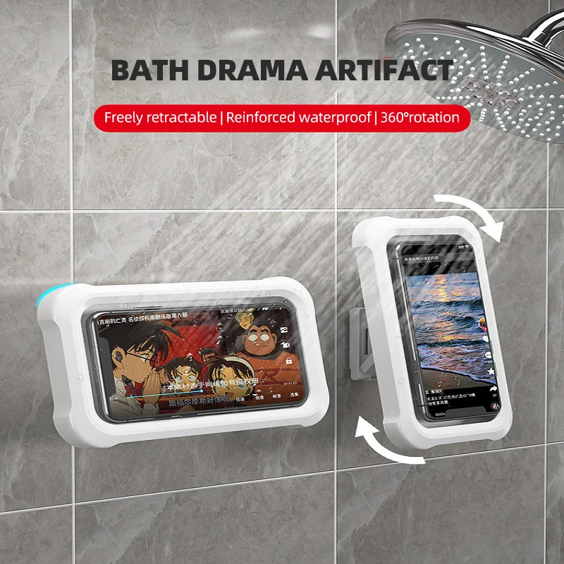 Bathroom Waterproof Phone Case 360° Rotating Folding Telescopic Wall Hanging Touch Screen Perforation-free Desktop Phone Holder
Bathroom Waterproof Phone Case 360° Rotating Folding Telescopic Wall Hanging Touch Screen Perforation-free Desktop Phone Holder