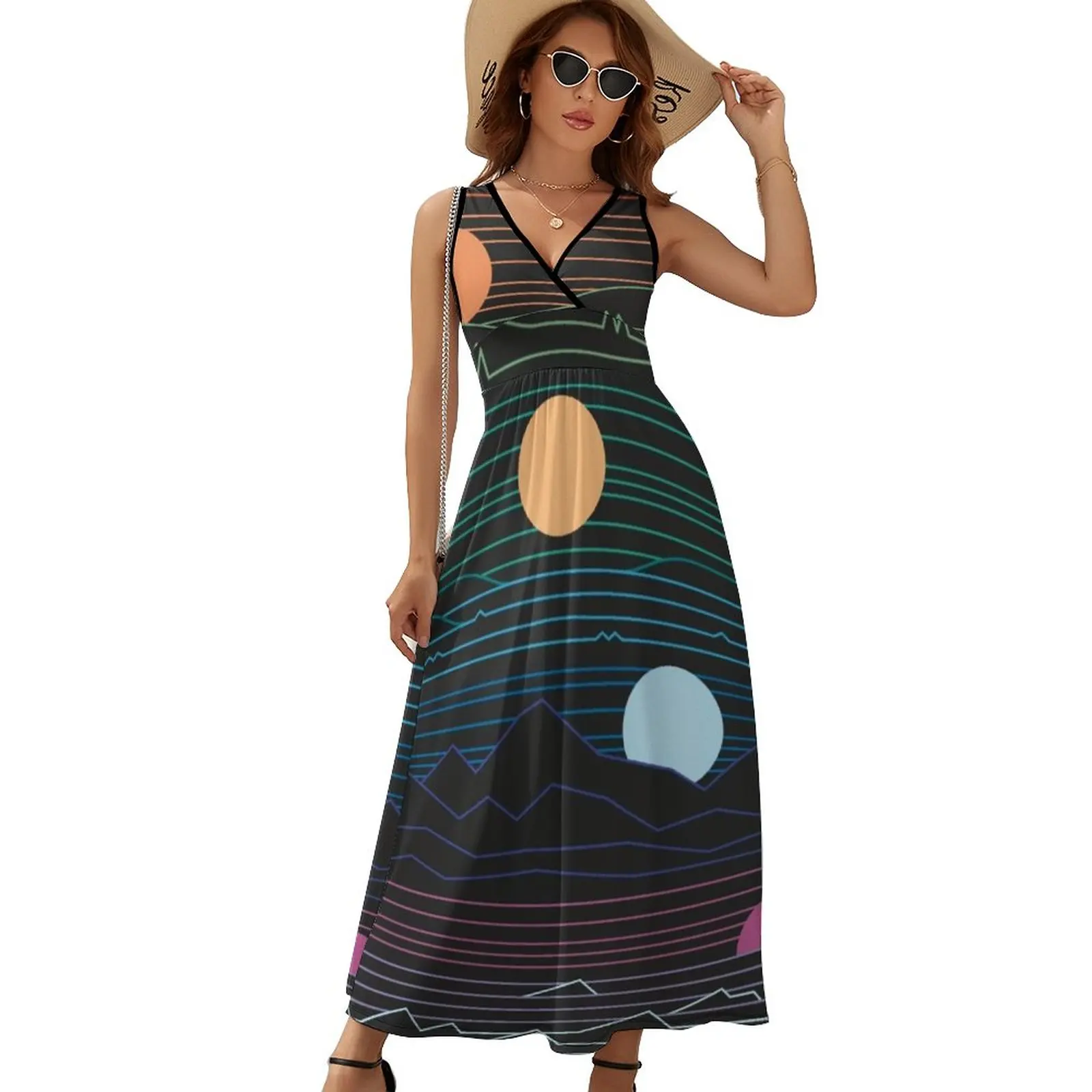 Cartoon Sun Line Dress Many Lands Print Club Maxi Dress High Waist Bohemia Long Dresses Summer Ladies V Neck Casual Vestidos
Cartoon Sun Line Dress Many Lands Print Club Maxi Dress High Waist Bohemia Long Dresses Summer Ladies V Neck Casual Vestidos
