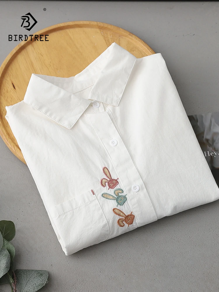 New Autumn Cotton Embroidery Shirts Women Lapel Collar Tops Girl Long Sleeve Loose Cute Blouses Age Reduction Spring T39907QC
New Autumn Cotton Embroidery Shirts Women Lapel Collar Tops Girl Long Sleeve Loose Cute Blouses Age Reduction Spring T39907QC