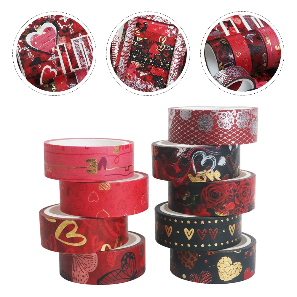9 Rolls Scrapbook Tapes DIY Craft Tapes Decorative Tapes Valentine's Day Washi Tapes for DIY Festival Gift
9 Rolls Scrapbook Tapes DIY Craft Tapes Decorative Tapes Valentine's Day Washi Tapes for DIY Festival Gift