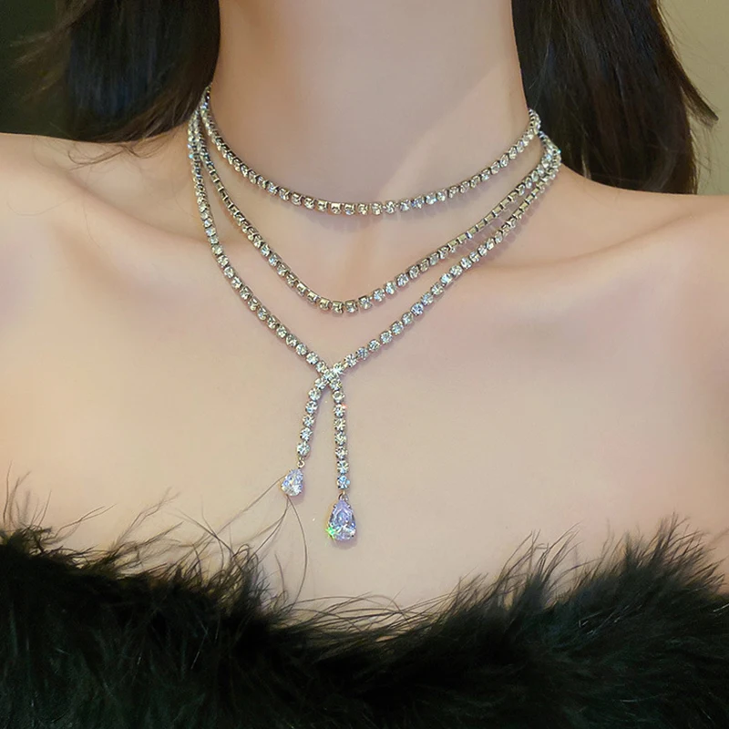UILZ Choker Tennis Chain Necklace for Women Luxury Multi-Layer Rhinestone Zircon Short Iced Out Neck Accessories Jewelry
UILZ Choker Tennis Chain Necklace for Women Luxury Multi-Layer Rhinestone Zircon Short Iced Out Neck Accessories Jewelry