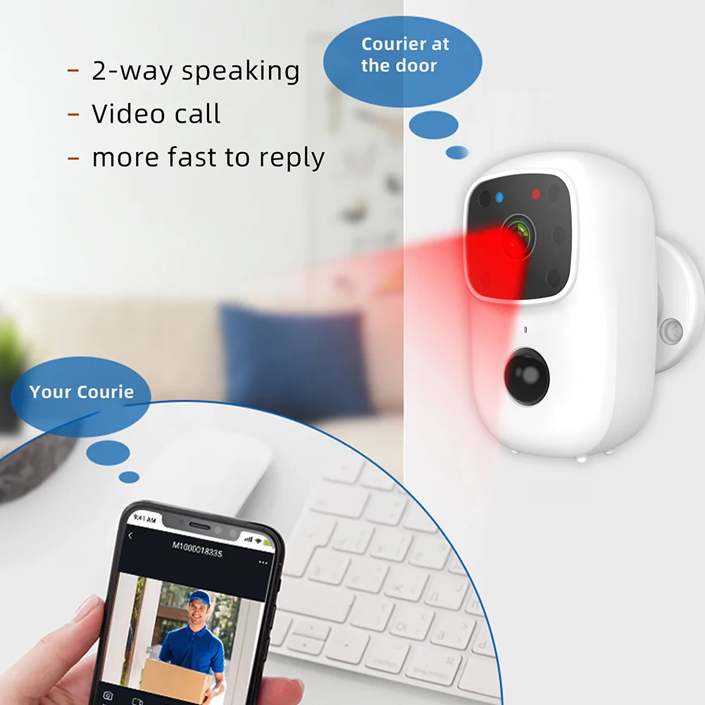 Security Camera Monitor PIR Night Vision Visual Recording Tuya Wireless Camera Wire-free Video Intercom Security Monitor
Security Camera Monitor PIR Night Vision Visual Recording Tuya Wireless Camera Wire-free Video Intercom Security Monitor