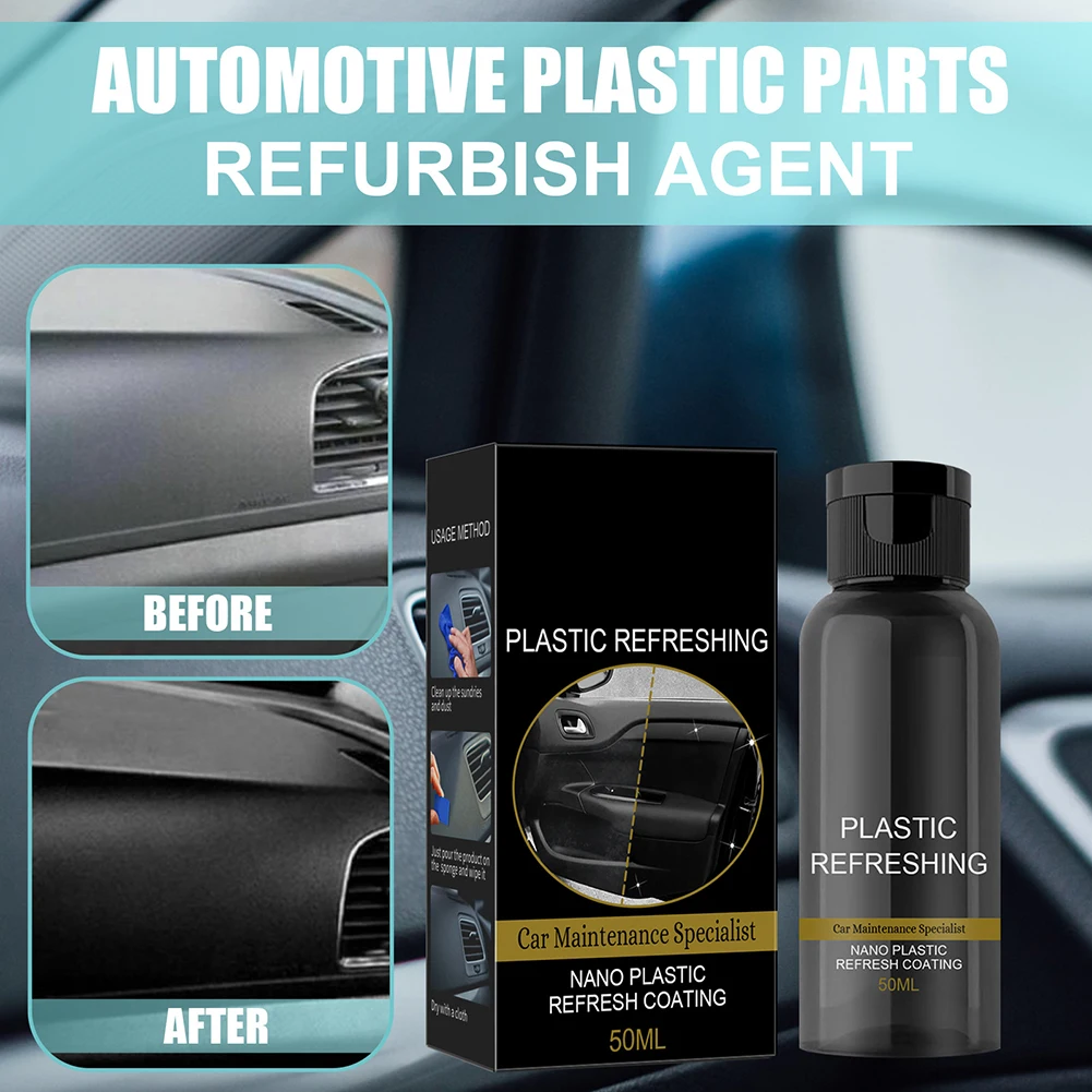 30ml/50ml Car Plastic Part Refurbish Agent Interior Maintenance Cleaner Dashboard Steering Wheel Plastic Restorer with Sponge
30ml/50ml Car Plastic Part Refurbish Agent Interior Maintenance Cleaner Dashboard Steering Wheel Plastic Restorer with Sponge