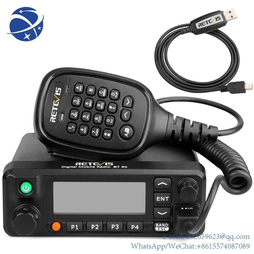 yyhc Retevis RT90 Digital Mobile Car Radio Transceiver VHF/UHF 50W 250Zone 3000CH 10000Contact Amateur Mobile Radio+Programming
yyhc Retevis RT90 Digital Mobile Car Radio Transceiver VHF/UHF 50W 250Zone 3000CH 10000Contact Amateur Mobile Radio+Programming