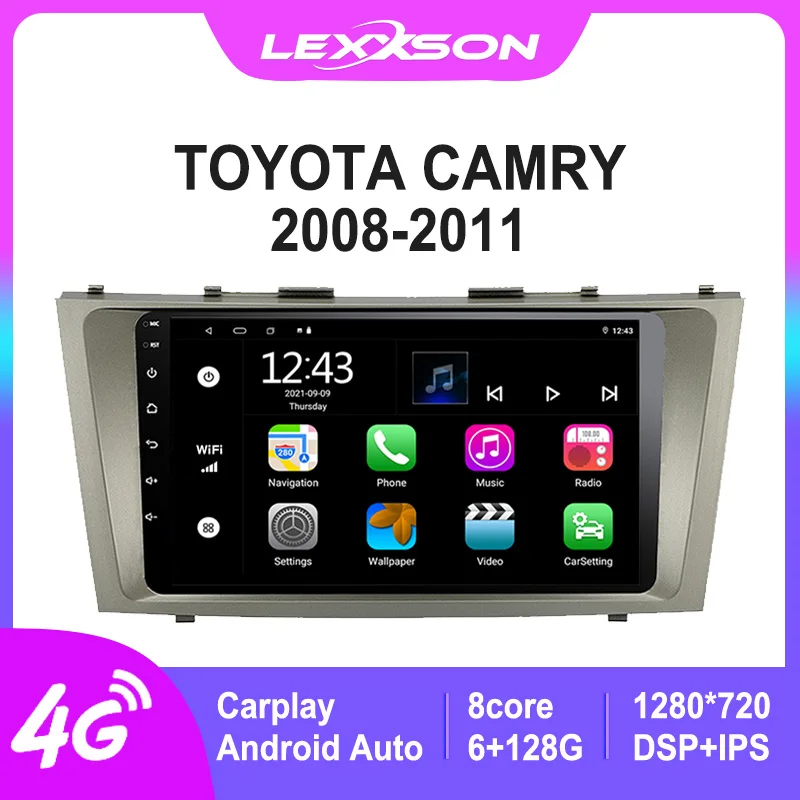 LEXXSON 4G Android 10 2G+32G DSP CarPlay Car Radio Multimidia Video Player Navigation GPS Mirror Link For Toyota Camry 2008-2011
LEXXSON 4G Android 10 2G+32G DSP CarPlay Car Radio Multimidia Video Player Navigation GPS Mirror Link For Toyota Camry 2008-2011