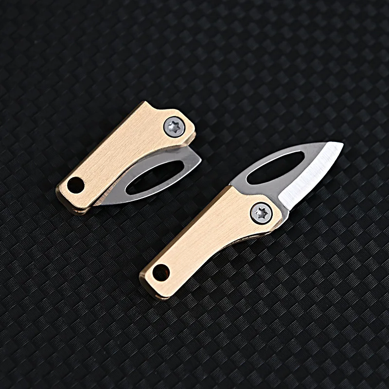 Outdoor Tools Brass Magnetic Mini Folding Knife Sharp Portable Unboxing Knife Keychain Hanging Camping EDC Knife
Outdoor Tools Brass Magnetic Mini Folding Knife Sharp Portable Unboxing Knife Keychain Hanging Camping EDC Knife