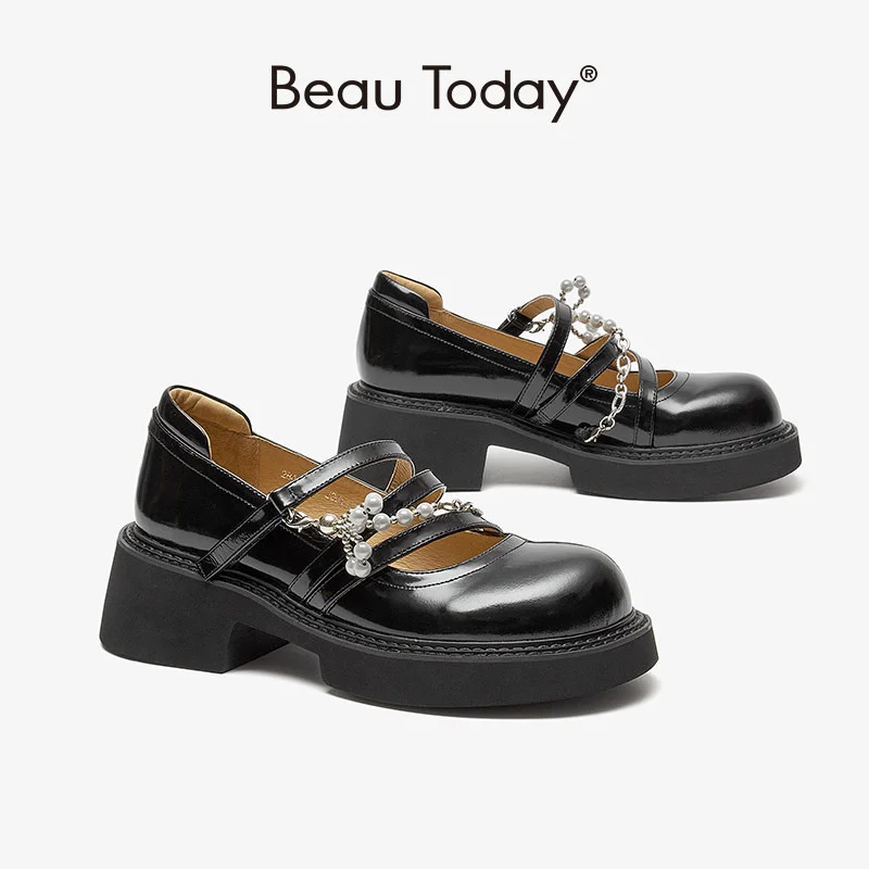 Platform Lita Shoes Women Cow Leather Round Toe Triple Straps String Bead Hook Loop Girls Uniform Shoes 28435
Platform Lita Shoes Women Cow Leather Round Toe Triple Straps String Bead Hook Loop Girls Uniform Shoes 28435