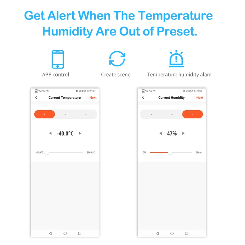 Tuya WiFi Temperature Humidity Sensor LCD Display Thermometer Via Tuya Smart Life APP Push Alarm Works With Alexa Google Home
Tuya WiFi Temperature Humidity Sensor LCD Display Thermometer Via Tuya Smart Life APP Push Alarm Works With Alexa Google Home