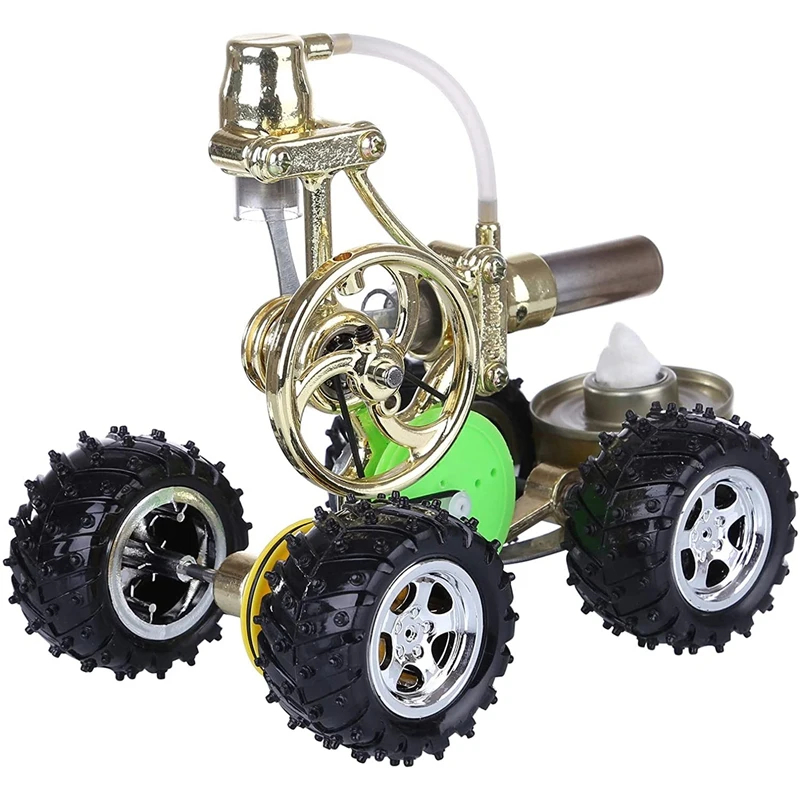 

NEW-Stirling Engine Car Hot Air Stirling Engine Model Steam Physics Science Technology Power Generation Experiment Toy