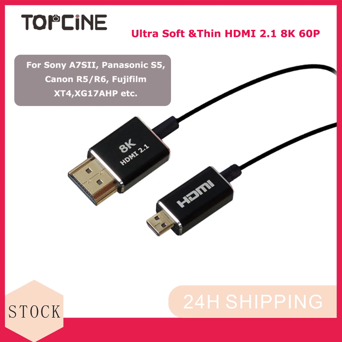 Topcine HDMI 2,1 8K 60P HDMI A к Micro HDMI D C A для Atomos-Ninja-V 4K-60P Запись 48 Гбит/с HDMI для фотографий, R5,R6
Topcine HDMI 2,1 8K 60P HDMI A к Micro HDMI D C A для Atomos-Ninja-V 4K-60P Запись 48 Гбит/с HDMI для фотографий, R5,R6