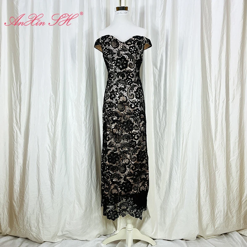 AnXin SH black flower lace mermaid Evening dress vintage boat neck zipper trumpet evening Dresses little black dress
AnXin SH black flower lace mermaid Evening dress vintage boat neck zipper trumpet evening Dresses little black dress