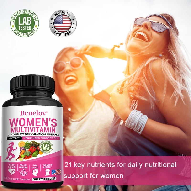 

Multivitamin Multimineral Supplement - Women's Health - Helps with Healthy Joints, Bones, Brain, Heart, Skin, Hair, Nails