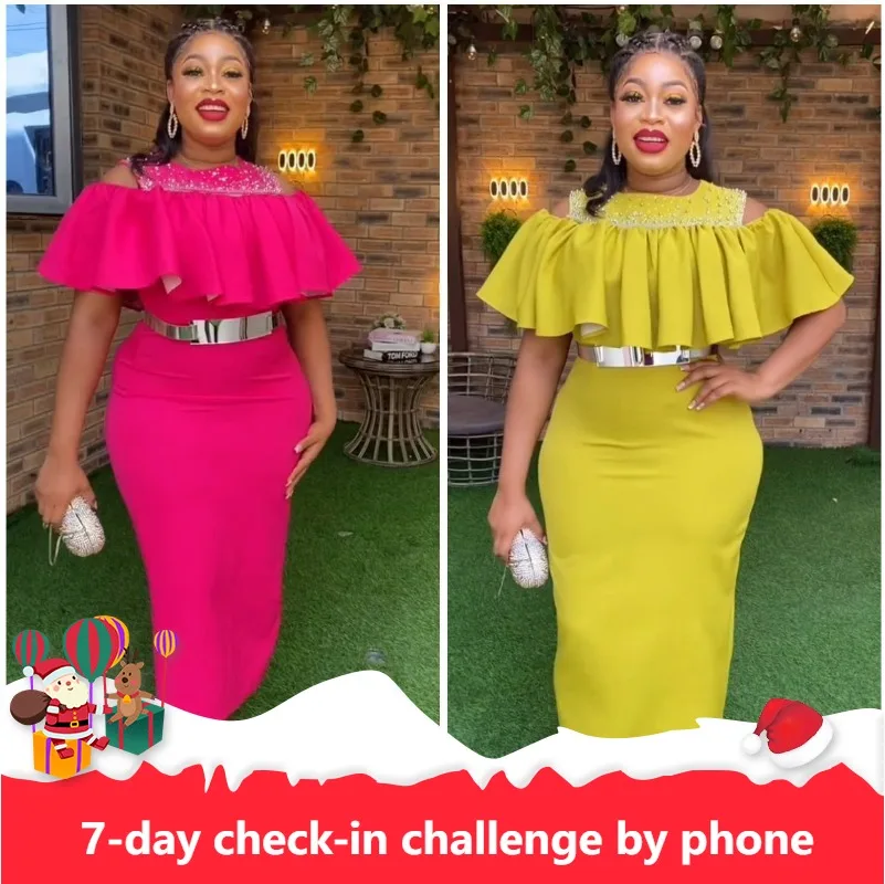Elegant African Dresses for Women Summer Africa Clothing Plus Size Wedding Party Dress Dashiki Ankara Office Lady Outfits Robe
Elegant African Dresses for Women Summer Africa Clothing Plus Size Wedding Party Dress Dashiki Ankara Office Lady Outfits Robe