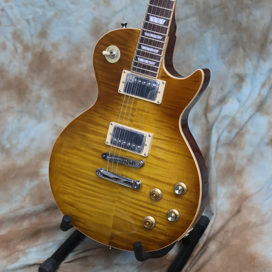 Gary Moore Peter Green Tobacco Sunburst Flame Maple Top Electric Guitar Chrome Hardware Mahogany Body
Gary Moore Peter Green Tobacco Sunburst Flame Maple Top Electric Guitar Chrome Hardware Mahogany Body