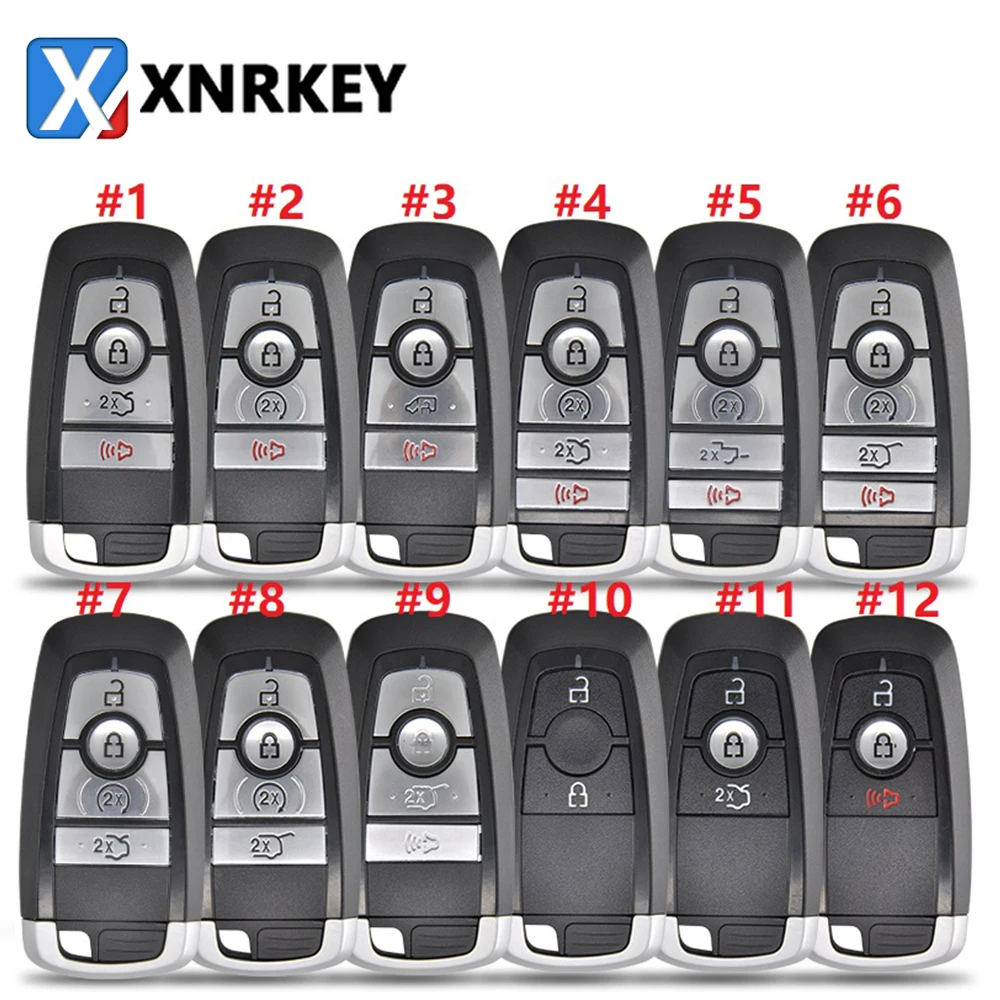 

XNRKEY Car Remote Key Cover or Shell for Ford Edge Explorer Expedition Fusion Mondeo 3/4/5 Button Remote Key