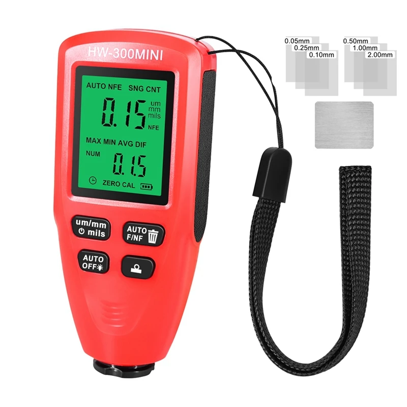 HW300MINI Digital Thickness Gauge Tester Auto Car Paint Measuring Instrument Paint Layer Measuring Device Tool
HW300MINI Digital Thickness Gauge Tester Auto Car Paint Measuring Instrument Paint Layer Measuring Device Tool