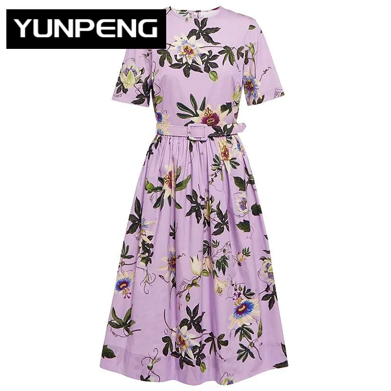 Dresses For Women 2023 Runway Luxury Designer High Quality Spring Summer Poplin Flower Printing Laceup Short Sleeve Dress
Dresses For Women 2023 Runway Luxury Designer High Quality Spring Summer Poplin Flower Printing Laceup Short Sleeve Dress