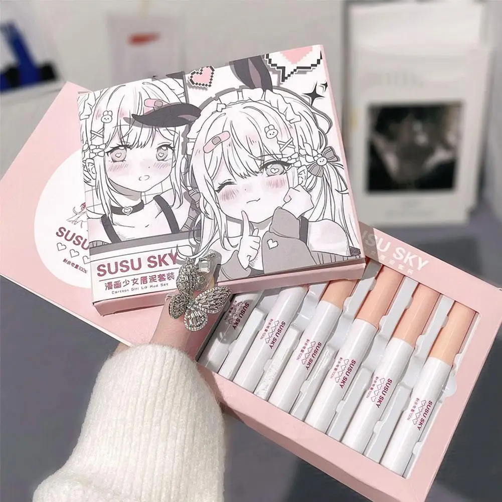 6pcs Velvet Matte Lipstick Set Cute Girl Liquid Lip Makeup Lip Long Red Sexy Lip Nude Waterproof Korean Tint Mud Gloss Last E8X1
6pcs Velvet Matte Lipstick Set Cute Girl Liquid Lip Makeup Lip Long Red Sexy Lip Nude Waterproof Korean Tint Mud Gloss Last E8X1